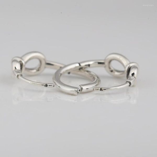 Hoop Ohrringe Infinity Hoopearring für Frauen authentische S925 Sterling Silber Schmuck Juwelen Mädchen Geburtstag Geschenk