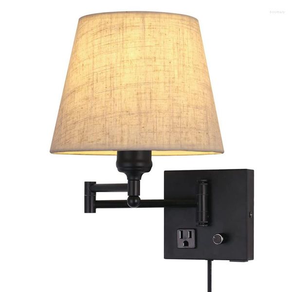 Wandlampe Lesen moderner Kristalllicht Schwanenhals Schwingen Arm Antique Styles Lampen für