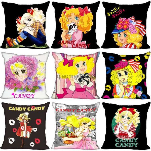 Pillow Case 45x45cm Candy Polyester Kissenbedeckung Kinderzimmer Dekoration Hülle Wohnzimmerstuhl Sofa Home Dekoration 1007 HKD230817