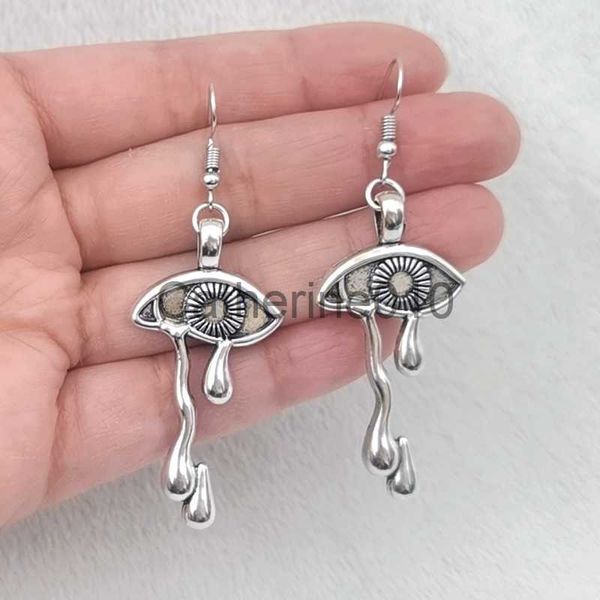 Charm Fashion Schmuck Antike silberne Farbe Augen Tränen Ohrhörer Augen Ohrfür für Frauen Süßes Eyedrop Quasten Ohrringe Charms Großhandel J230817