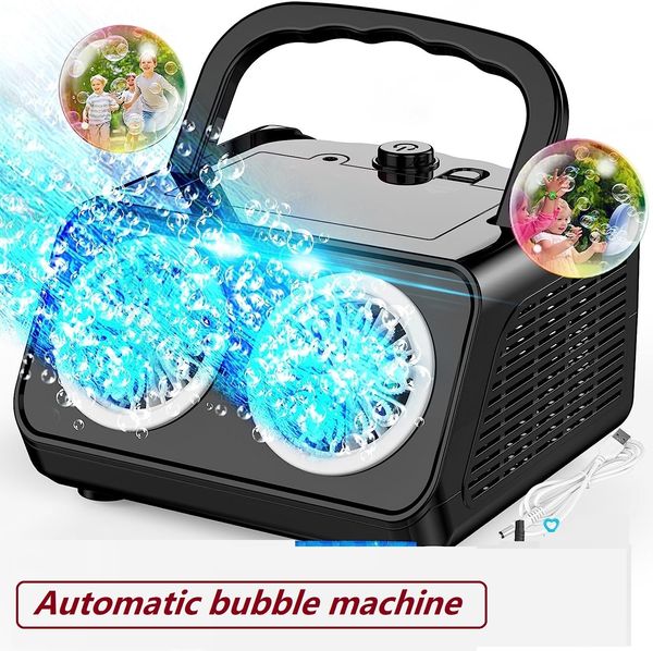 Gambi di novità Blower per l'aggiornamento della macchina a bolle automatica con 2 fan 30000 bolle al minuto per bambini portatile Maker 230816