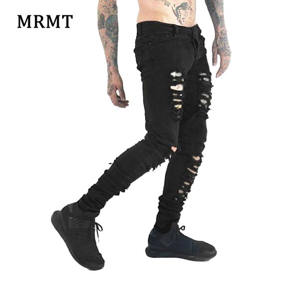 Jeans da uomo Nero bubble club havoc jeans neri piedi stretti high street punk rock tessuto micro elastico coltiva la moralità hardcore FOG 230817