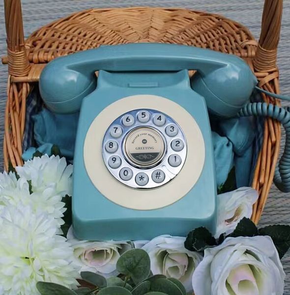 Oggetti decorativi Figurine Audio Guestbook Fette Wedding Gathering Book Ospite Telefono fai -da -te Telefono originale o 230816