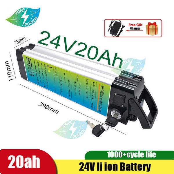 Elektrische E-Fahrradbatterien Li-Ion LifePo4 Packs 24V 20AH 720W Lithium Li Ion E-Bike-Akku für Elektrofahrrad+5A Ladegerät