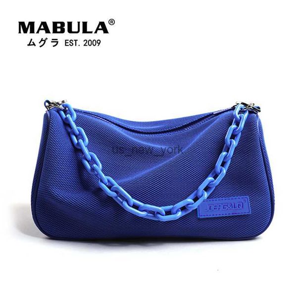 Hobo Mabula Mullicolor Women Bags de ombro Candy Cor de ginástica elegante Bolsa Crossbody With Chain Moda feminina Bolsa colorida HKD230817