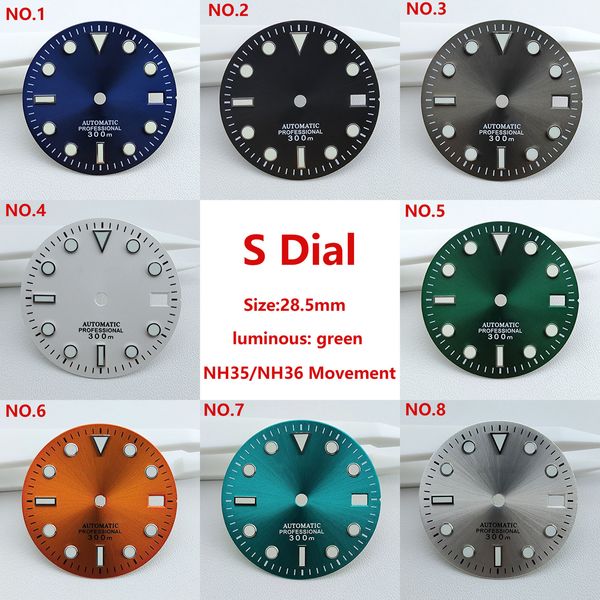 KIT STRUMENTI DI RIPARAZIONE KITS 28,5 mm NH35 NH35 COMBLETTO COMBLETTO SEMBIO VERDE LUMININO VERDE Adatto per NH35 NH36 Accessori per orologi movimenti Strumento di riparazione dell'orologio 230817