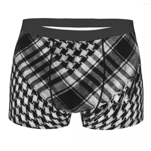 Underpants Männer Boxer Shorts Höschen Shemagh Taktische Bandana Arabisch Palästina weiche Unterwäsche Palästinensische Homme Neuheit S-XXL