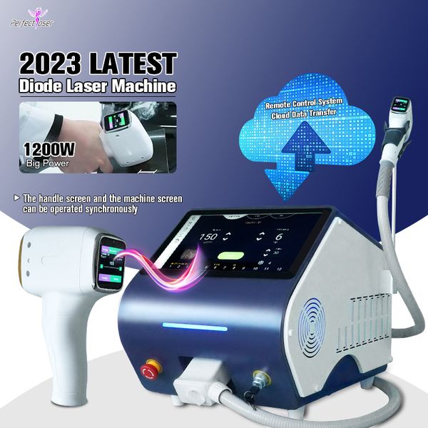 Diodo laser 810nm Sistema di depilazione laser a diodi con trattamento indolore a 3 onde Raffreddamento a ghiaccio Spedizione veloce