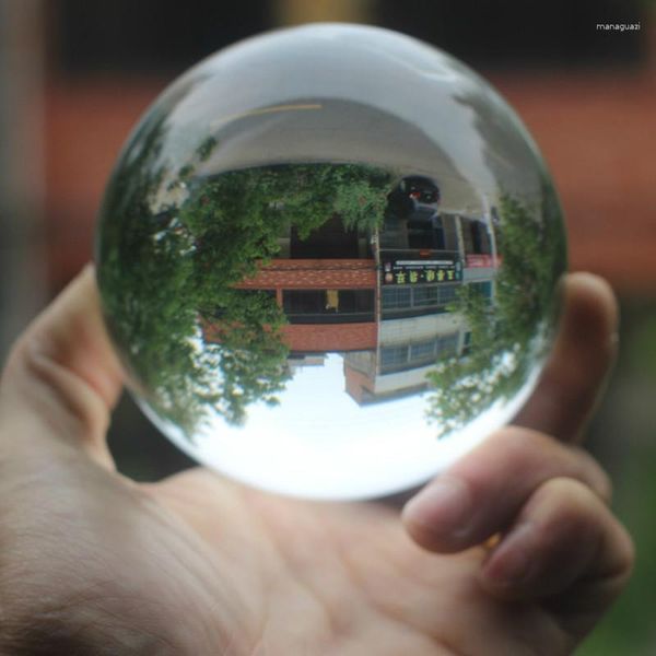 Figurine decorative Pografia Pografia Glass Crystal Ball 80/100/110mm sfera PO Shooting Props Lens Lim