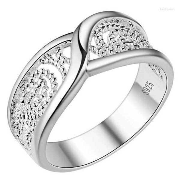 Anéis de casamento Bohemian Vintage x Shape Silver Color Cross para mulheres jóias da moda grande eternidade anilos