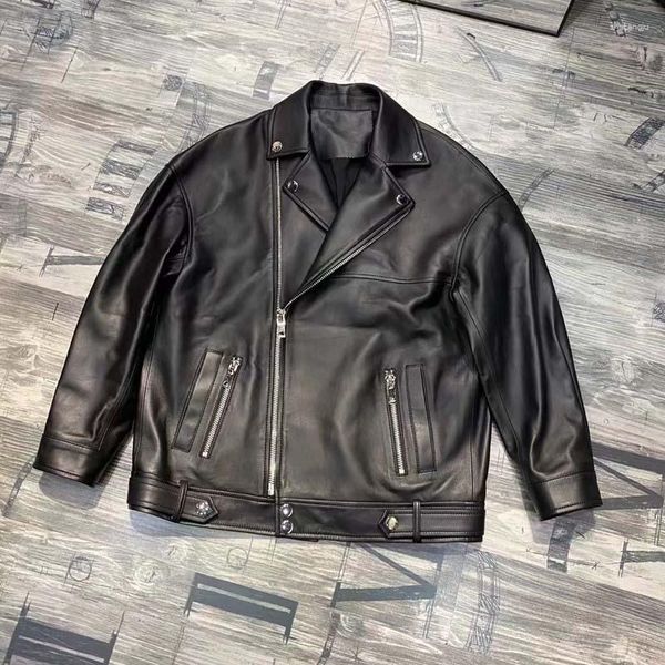 Frauen Leder Frauen Gürtel Reißverschluss Motor Biker Jacke Real Sheepell Kollar Kurzer warmes weibliches natürliches Frühling Herbstmantel