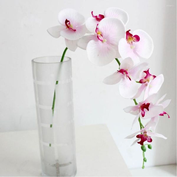 Flores decorativas 1PC FLORE ARTIFICIAL Butterfly Orchid