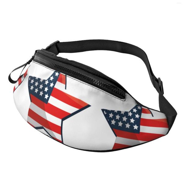 Backpack Us Stars Crossbody Fanny Pack Belt Borse con gift in vita con cerniera per allenamento per festival sportivo che viaggia in corsa casual