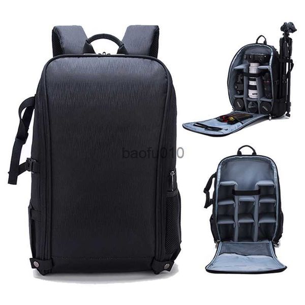 Acessórios para bolsas de câmera Câmera de grande capacidade Backpack de ombro de ombro Vídeo Tripé Digital SLR Bolsa de fotos/capa de chuva Adequada para Canon Nikon HKD230817