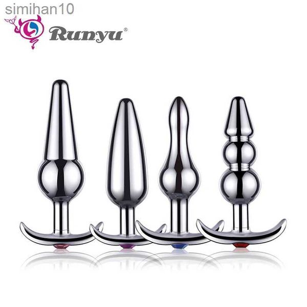 Analspielzeug intimer Anker Metall Analstecker mit Schmuck glatte Touch Butt Plug No Vibrator Anal Perlen Anus Dilator Anal Spielzeug für Männer/Frauen HKD230816