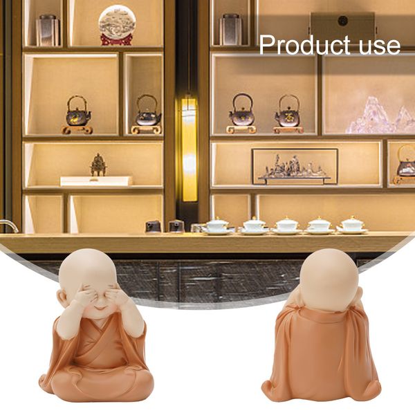 Objetos decorativos Figuras de estátuas de monge pequenas budistas esculturas de escultura artesanal de decoração de decoração de Yoga Mandala Crafts de Cerâmica de Pet 230816