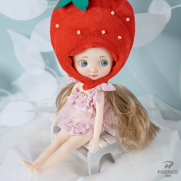 Bambole pipitom pelle zucchero bambola fragola netta rossa articolazione principessa ragazza regalo per ragazze bambole 230816
