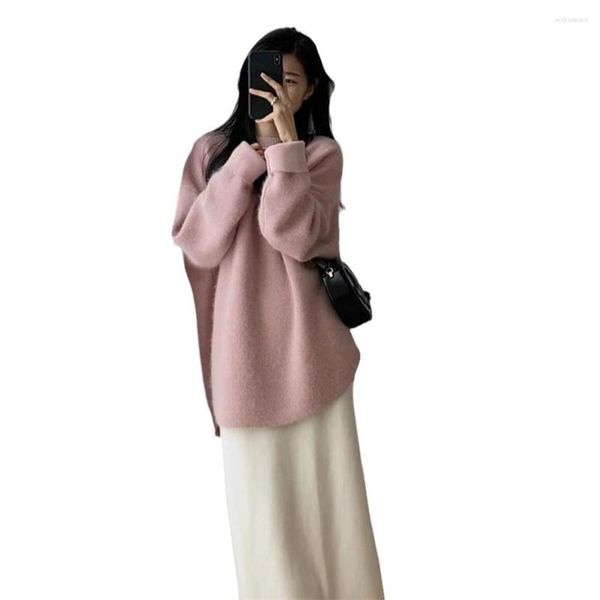 Maglioni femminili autunno inverno addensare a maniche lunghe calde ploro da maglia maglione 2023 Korean Knitting Cashmere Womens Clothing