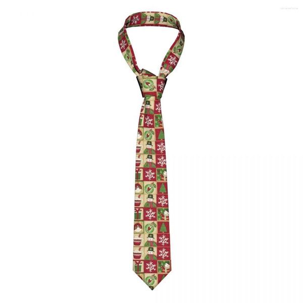 Bow Binds Jahr Frohe Weihnachten Krawatten Unisex Polyester 8 cm Schneemann Santa Schneeflockenhals Hals Herren breite Anzüge Accessoires Gravatas