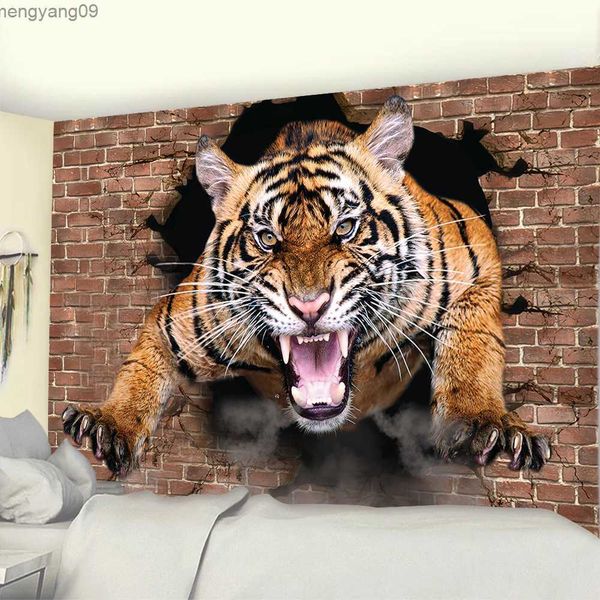 Wandteppiche Tiger Wandteppich Wand Hanging Hippie Psychedelic Tapiz Warfes Tierkunst Schlafsaal