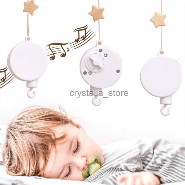 1pc Baby White Music Box Bed Bed Bell Toy Toy Neworn Crib Wanging Holder Bracket Knate Rotate Musical Toys Boys and Girls HKD230817