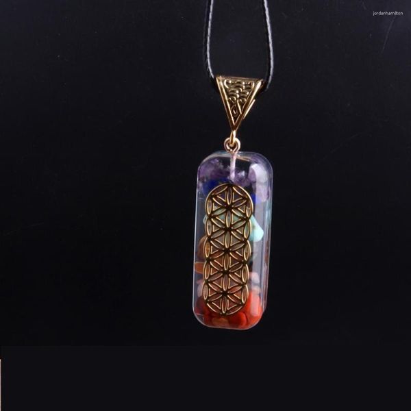 Подвесные ожерелья 1 шт. Кристаллы чакра Аура Высокочастотная Оргонация Энергетическое заживление ожерелье Женщины -ювелирные изделия