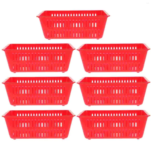 Utensílios de jantar conjuntos de cesto de moeda cestas de plástico de mesa de desktop Decorativo em contêineres de diversos contêineres