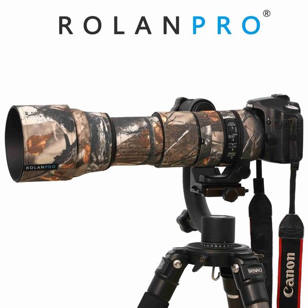 Kamera Çantası Aksesuarları Rolanpro Lens Sigma için Kamuflaj Yağmur Kapağı 150-600mm F5-6.3 DG OS HSM Çağdaş (AF versiyonu) lens koruyucu kılıf HKD230817