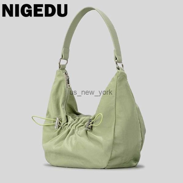 Hobo Casual Drawsting Mulheres Bohos Bolsas de ombro Designer Bolsa Lady Bolsa Bolsa de Axilon leve de nylon grande capacidade fêmea Bolsa HKD230817