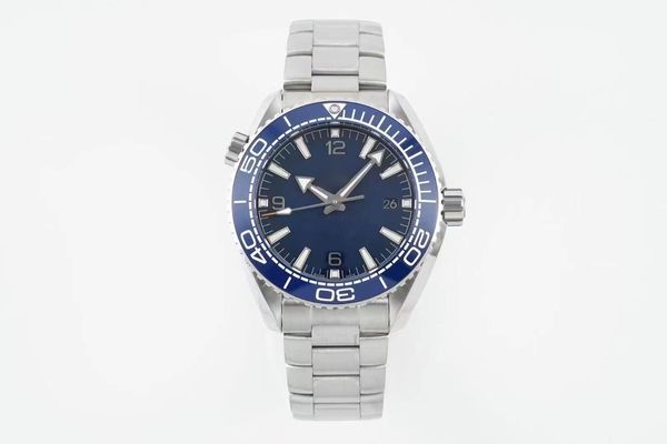 Blue Men 8800 Movement Watches Series Classic Steel King com cerâmica de ajuste unidirecional com relógio mecânico totalmente automático Haima Yadong 600 Wristwatch