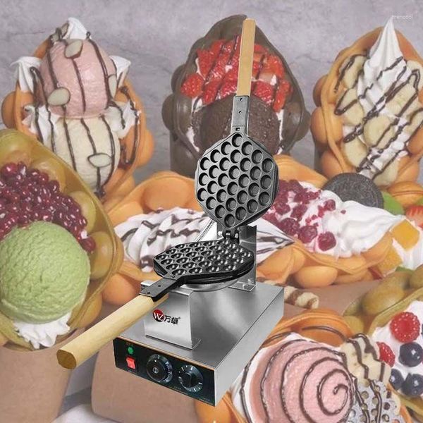 Ekmek Yapımcıları Ticari Elektrik 110V/220V Yapışmaz Pan Yumurta Bubble Waffle Maker Eggettes Puff Cake Demir Makine Fırını