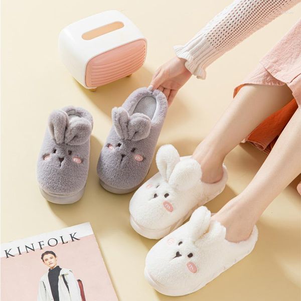 Pantofole simpatiche donne peluche donne adorabili vetrini piattaforma camera da letto interno scarpe morbide pelose