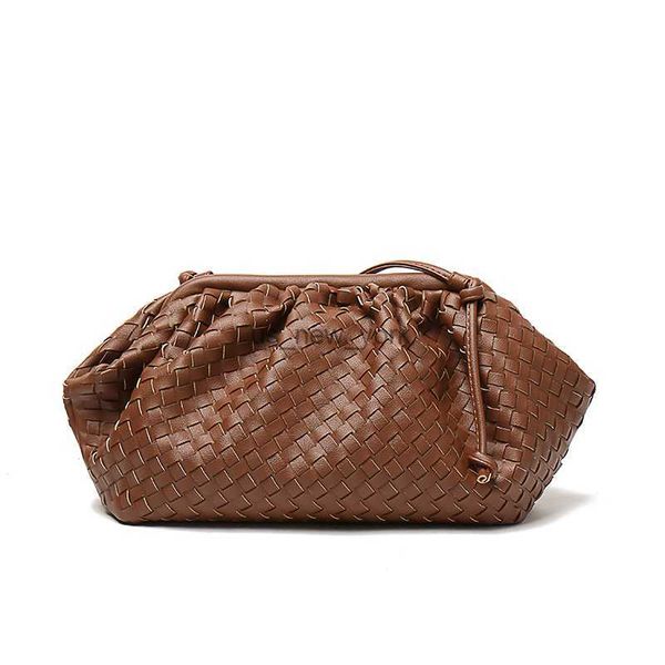 Hobo moda kadın pu deri örgü omuz çantaları namlu şeklindeki çapraz kanatlı çanta çanta tote seyahat alışverişi seyahat çantaları çantası hkd230817