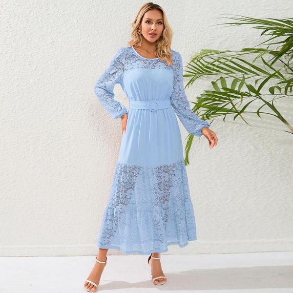 Abbigliamento etnico Abiti africani per donne Dashiki Lace Long Maxi Dress 2023 Spring Summer Ladies Traditional Fairy Dreeess