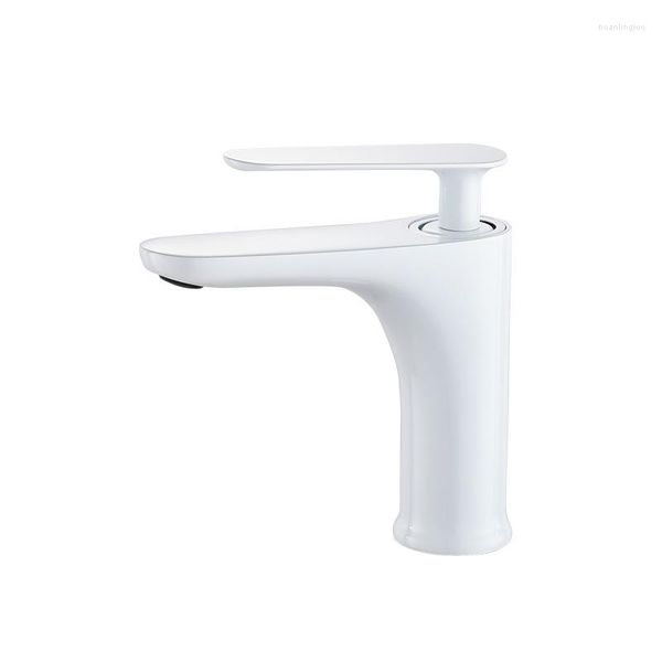 Banyo Lavabo Muslukları Krem Rüzgar Rüzgar Bakır Havza Musluğu Beyaz Siyah ve Soğuk Washbasin Tuvalet Karıştırma Valfı