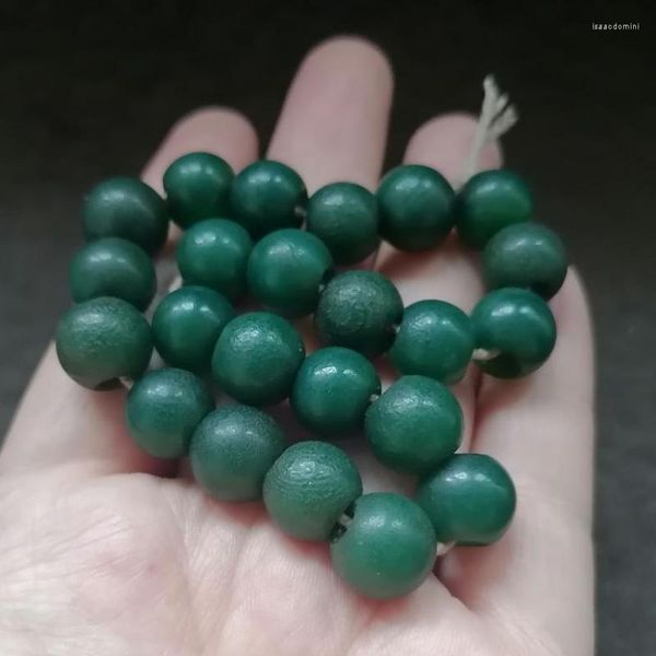 Messi di gemme sciolte perline di agata verde naturale per gioielli che producono bracciale per perline per perline di assi fai -da -te.