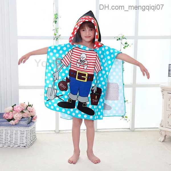 Полотенца халат детская мультипликационная одежда для детского капюшона плащ для пляжного полотенец для мальчиков и девочек плавание бан