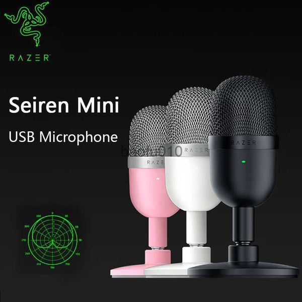 Микрофоны Конденсаторный микрофон Razer Seiren Mini USB для потоковой передачи игр на ПК. Pro запись/микрофон с точной суперкардиоидной диаграммой направленности HKD230818