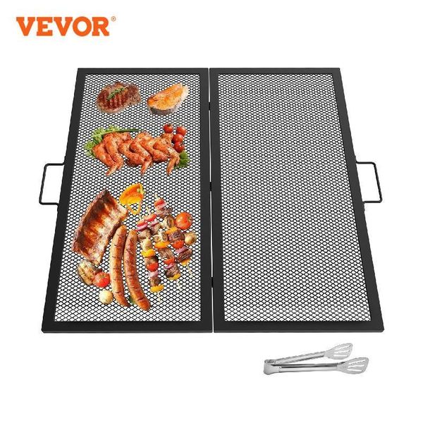 Barbekü ızgaraları Vevor pişirme ızgarası 3032 x 153640 15 Katlanabilir Squarerectangle Ateş Çukuru Izgara Taşınabilir Tutlu Katı Çelik 230817