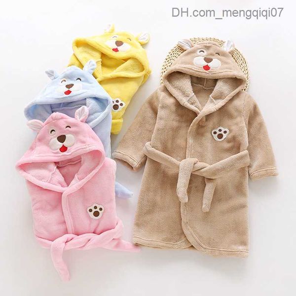 Handtücher Roben Winter Kinderbad Cartoon Baby Bad Handtuch Kaninchen Panda Tier Kapuze Handtuch Kinderpyjama Jungen Mädchen Badetuch Z230819