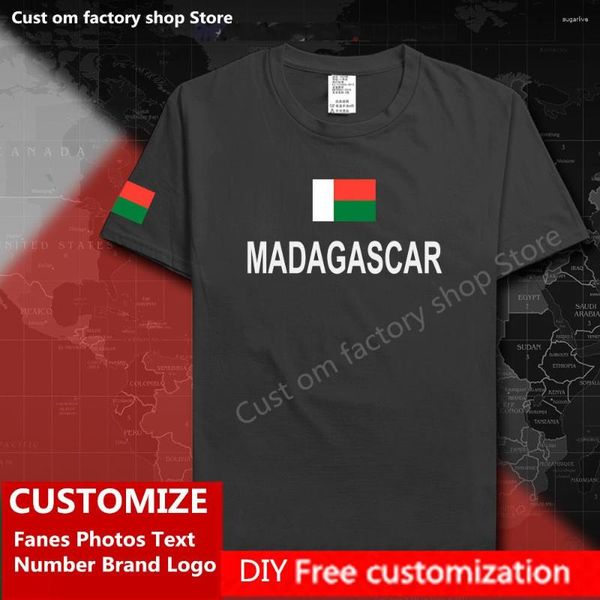 Herren-T-Shirts Madagaskar Shirt Custom Jersey Fans Name Number Marke Logo Baumwolle T-Shirt Loose Casual T-Shirt Mdg Malagasy Madagasisikara