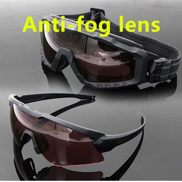 Occhiali all'aperto Si m Anti Fog Ski occhiali da sole in bicicletta Sun Ocgle militari proietta proietti di occhiali tattici tattici MTB Eyewear 230816