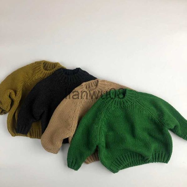 Pullover de inverno criança bebê meninas meninos puro calor maconha malha de malha casacos crianças pulôver malhas de roupas para crianças tops 18 anos x0818