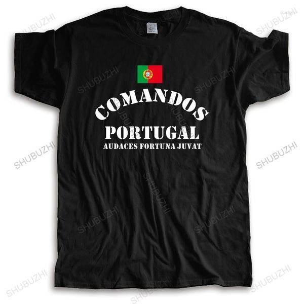 Camiseta masculina camiseta de moda camisetas de algodão comandos portugal chega camiseta para homens presentes de verão unissex adolescentes cool tops frios