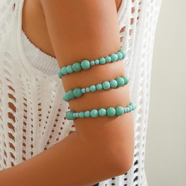 Bragle Lacteo perle in pietra naturale uniche per perle di pietra superiore Bracciale estetico per le donne braccialetti alla moda festa estate regalo