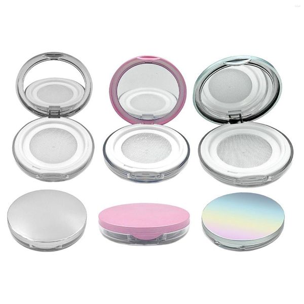 Garrafas de armazenamento 2pcs Caixa de maquiagem vazia com espelho Minhter Mini tamanho 3G Porte multiuso contêiner multiuso