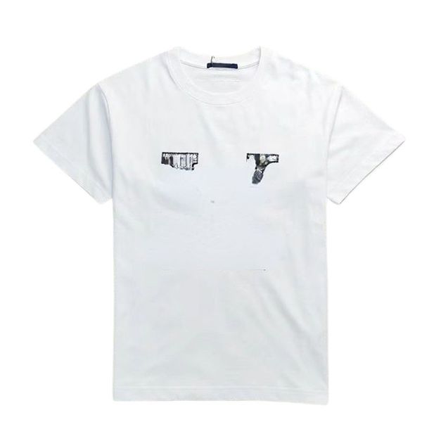 Herrenhemden Designer-Shirts Logo drucken runde Hals atmungsaktive Baumwolle hohe Qualität US Size M-3xl