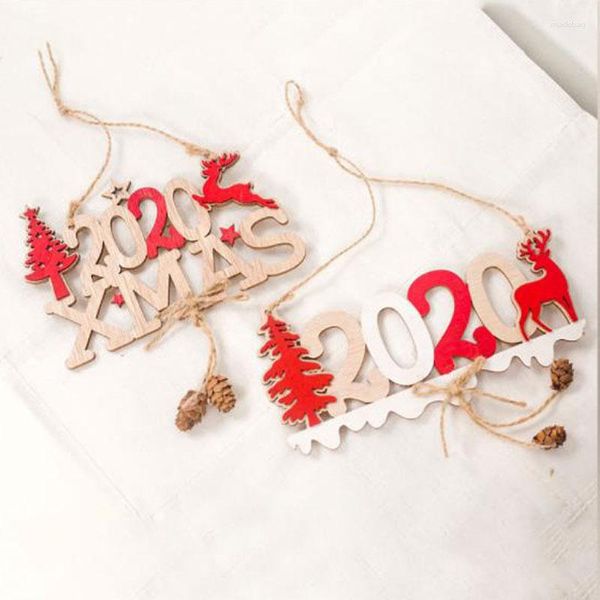 Decorazioni natalizie 2023 Lettere di Natale Lettere Elk Tree in legno Serve