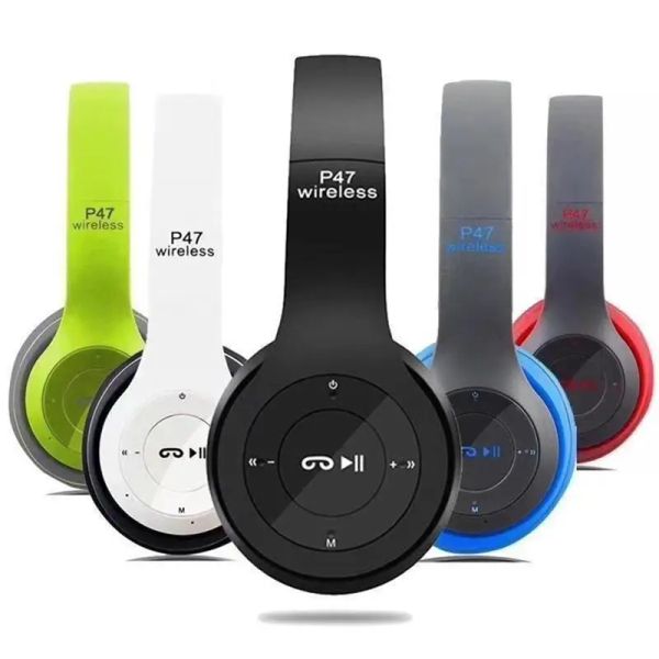 P47 Ohrhörer Wireless Kopfhörer Inalambicos für iOS Android Mobile Xiaomi Sumsamg Huawei Support SD -Karte Bluetooth Earphone