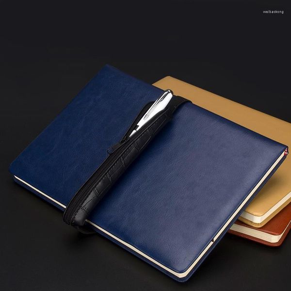 Notebook Pen Case Business Luxury Leather Pencil Fountain Storage per forniture scolastiche per ufficio singolo